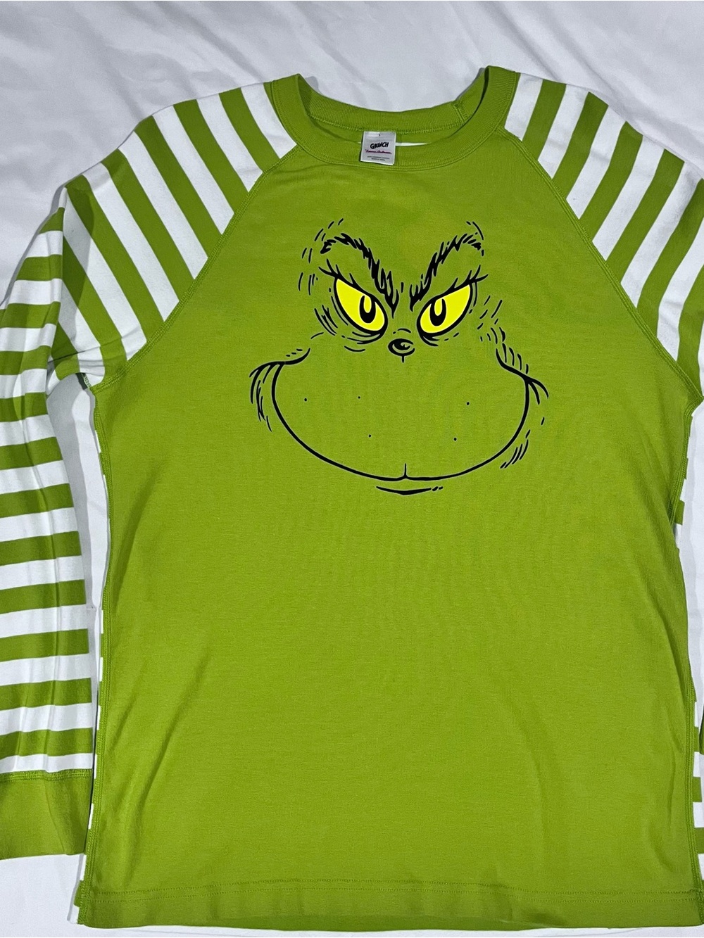 Hanna Andersson Adult Sz Large Dr. Seuss Grinch Christmas Long Sleeve Top Pajama
